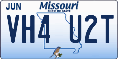 MO license plate VH4U2T