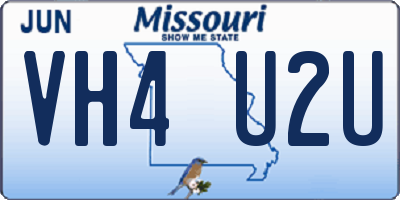 MO license plate VH4U2U