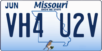 MO license plate VH4U2V