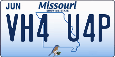 MO license plate VH4U4P