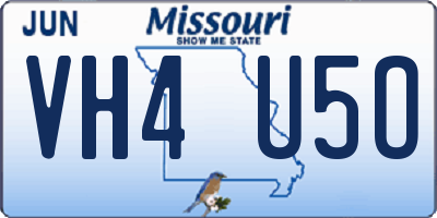 MO license plate VH4U5O