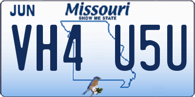 MO license plate VH4U5U