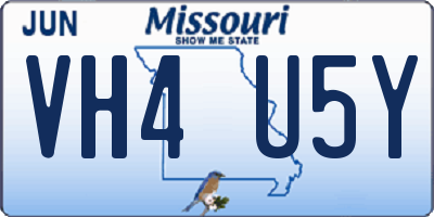 MO license plate VH4U5Y