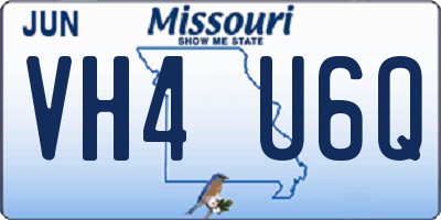 MO license plate VH4U6Q
