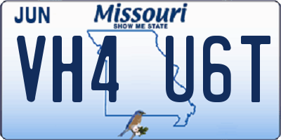 MO license plate VH4U6T