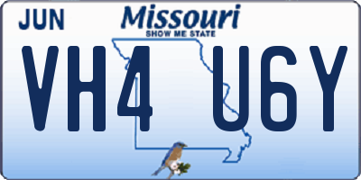 MO license plate VH4U6Y