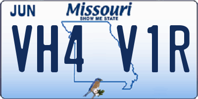 MO license plate VH4V1R