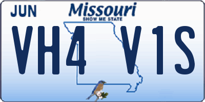 MO license plate VH4V1S