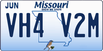 MO license plate VH4V2M