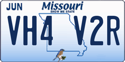 MO license plate VH4V2R