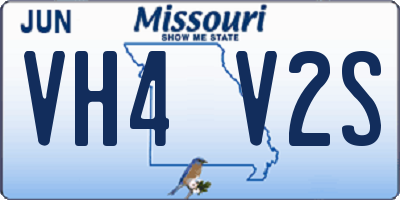 MO license plate VH4V2S