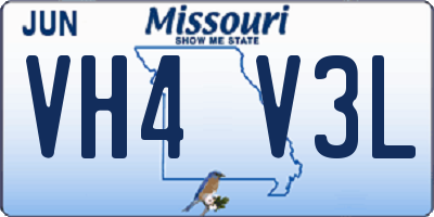 MO license plate VH4V3L