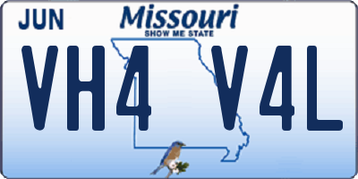MO license plate VH4V4L