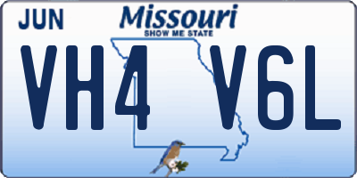 MO license plate VH4V6L
