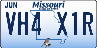 MO license plate VH4X1R