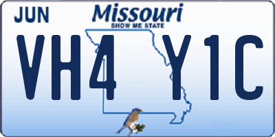 MO license plate VH4Y1C