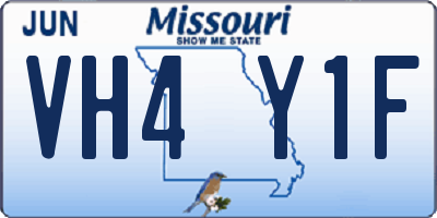 MO license plate VH4Y1F