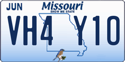 MO license plate VH4Y1O