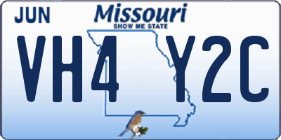 MO license plate VH4Y2C