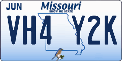 MO license plate VH4Y2K