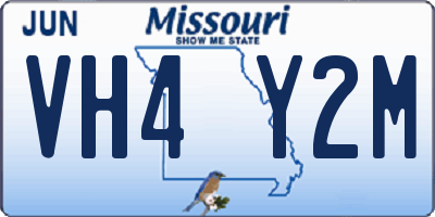 MO license plate VH4Y2M