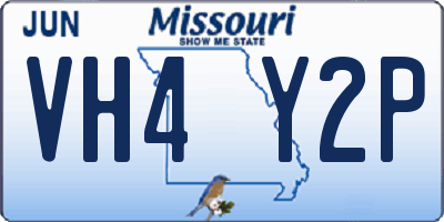 MO license plate VH4Y2P