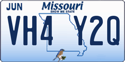 MO license plate VH4Y2Q