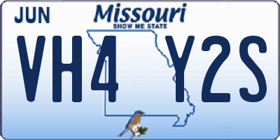 MO license plate VH4Y2S