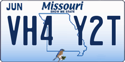 MO license plate VH4Y2T