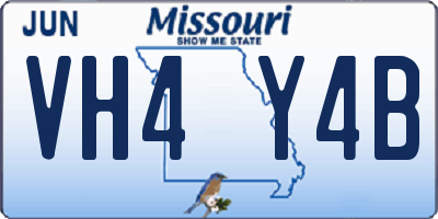 MO license plate VH4Y4B