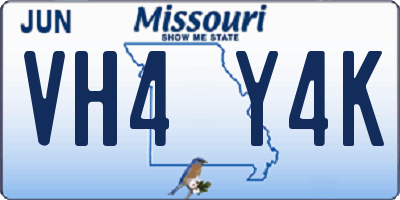 MO license plate VH4Y4K
