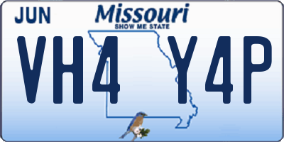 MO license plate VH4Y4P