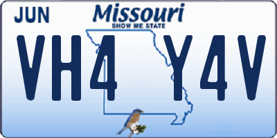 MO license plate VH4Y4V