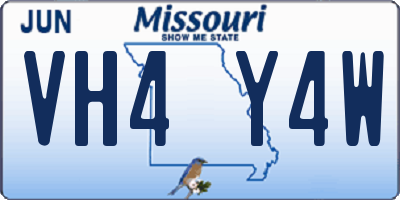 MO license plate VH4Y4W