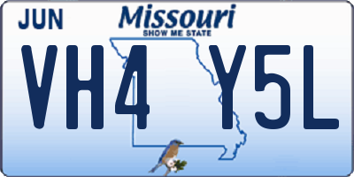 MO license plate VH4Y5L