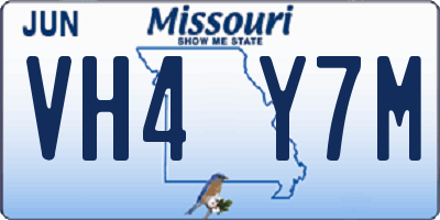 MO license plate VH4Y7M