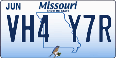 MO license plate VH4Y7R