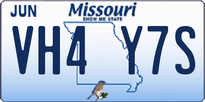 MO license plate VH4Y7S