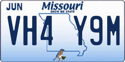 MO license plate VH4Y9M