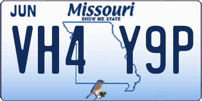 MO license plate VH4Y9P