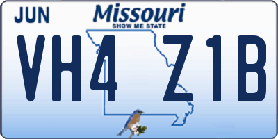MO license plate VH4Z1B