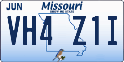 MO license plate VH4Z1I