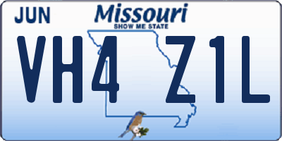 MO license plate VH4Z1L