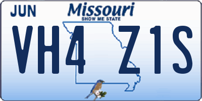 MO license plate VH4Z1S