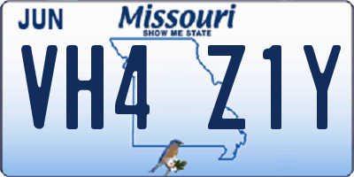 MO license plate VH4Z1Y