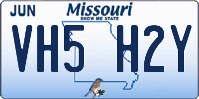 MO license plate VH5H2Y