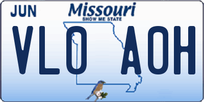 MO license plate VL0A0H
