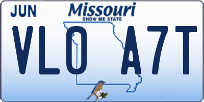 MO license plate VL0A7T