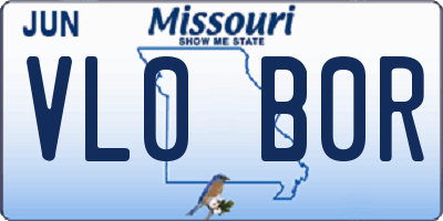 MO license plate VL0B0R