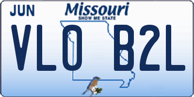 MO license plate VL0B2L